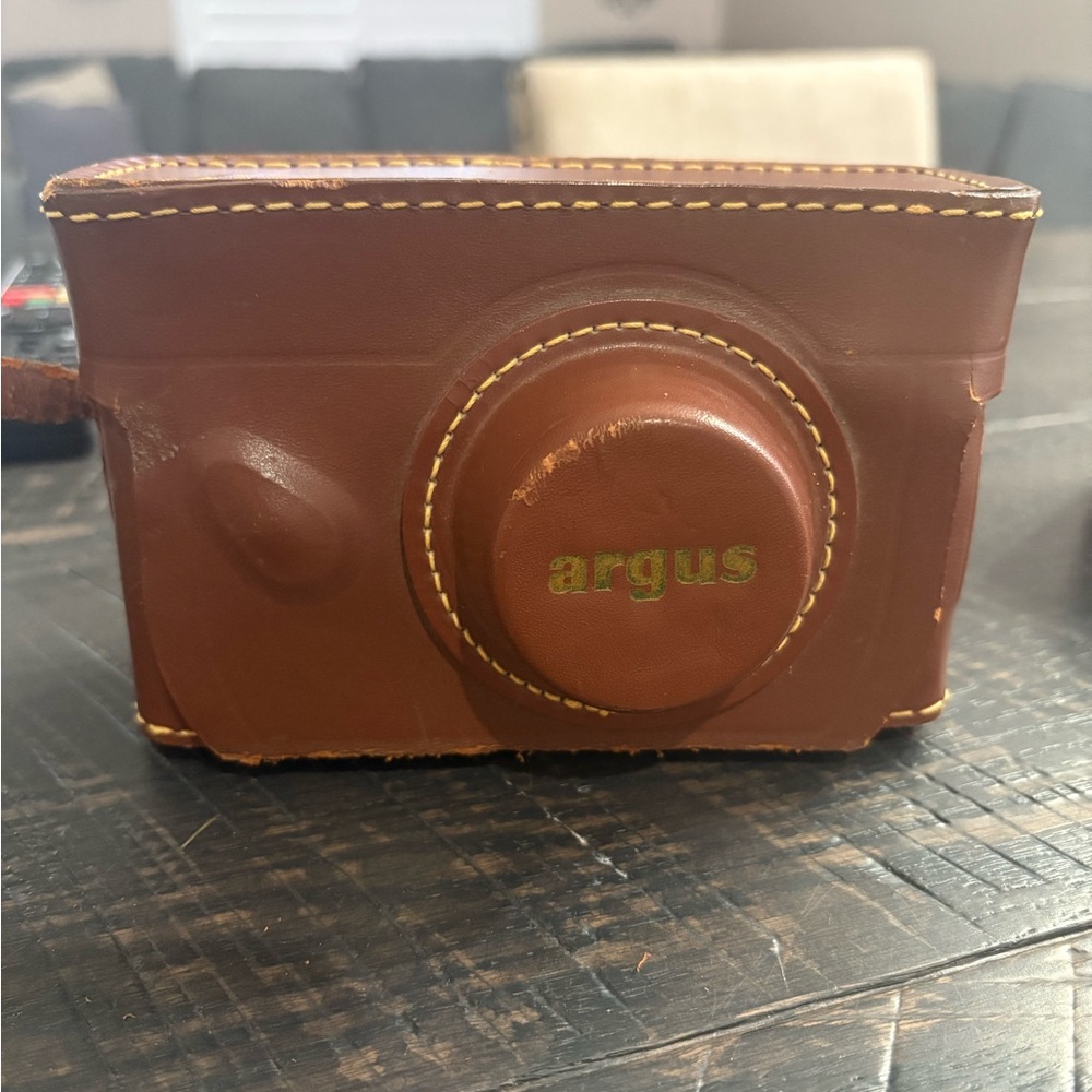 Argus Tan Camera & Case